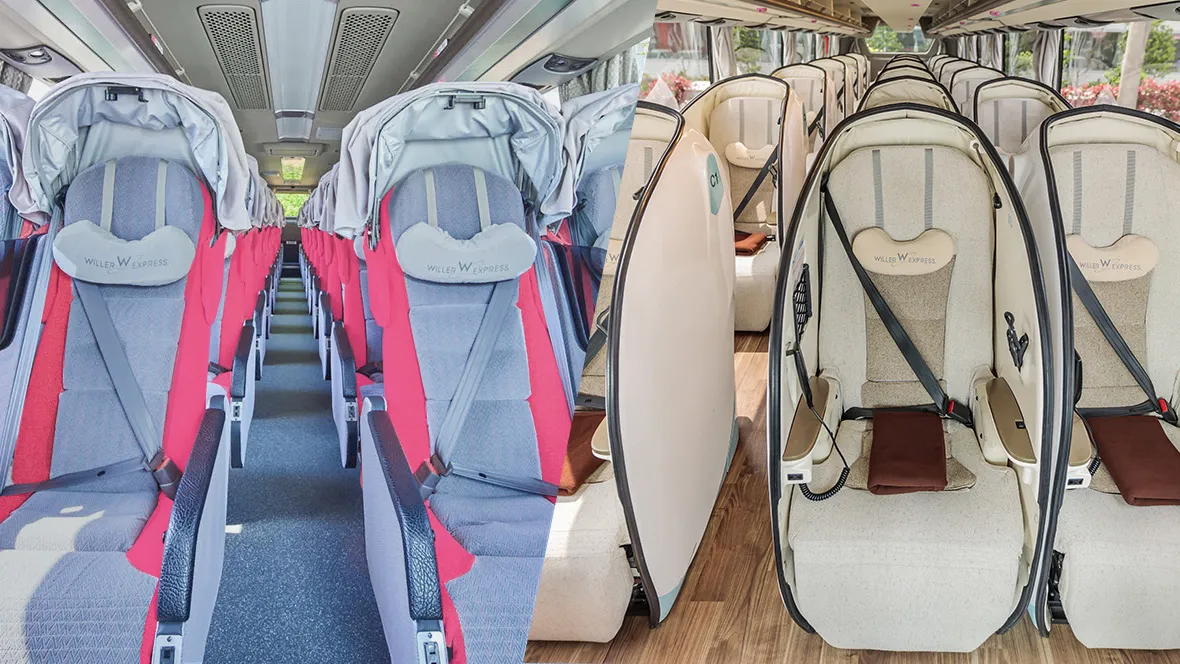 オリジナルの快適シートがいっぱいの写真