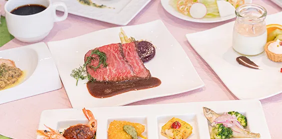 桜花見洋食ランチフルコースプラン料理