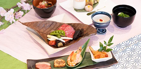 桜花見和食コース料理