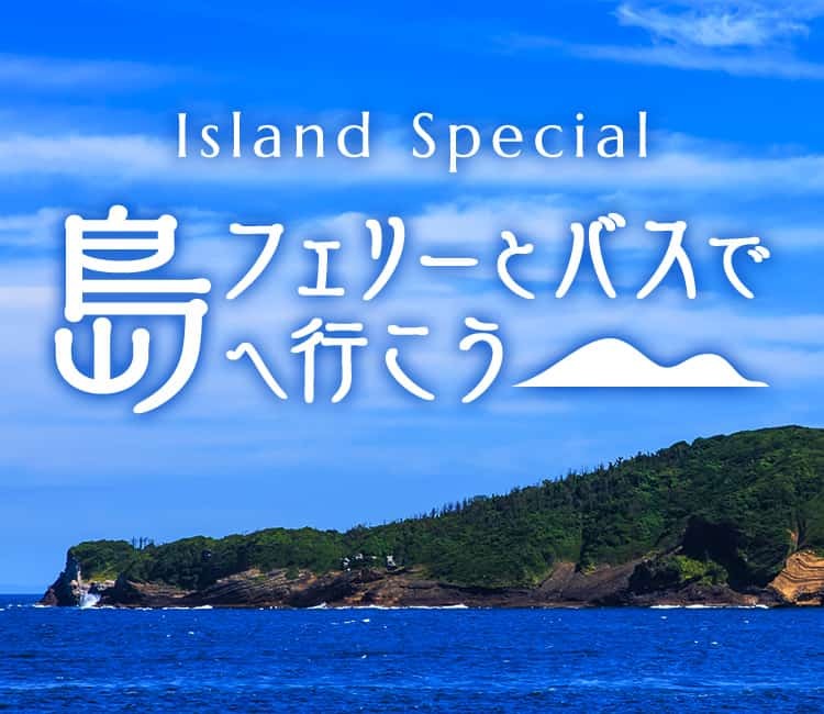 フェリーとバスで島へ行こう