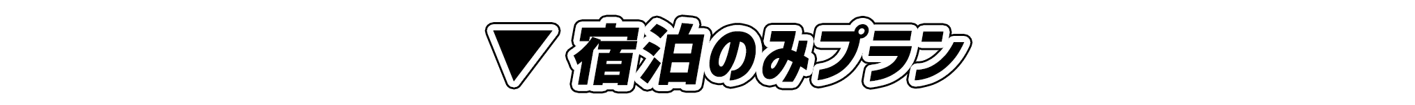 ▼宿泊のみプラン
